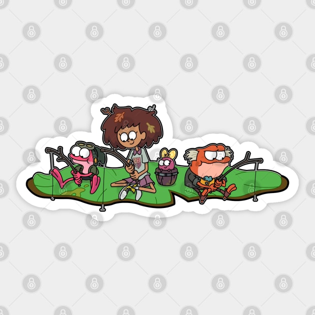 Amphibia Swamp Fishing Sticker by RobotGhost